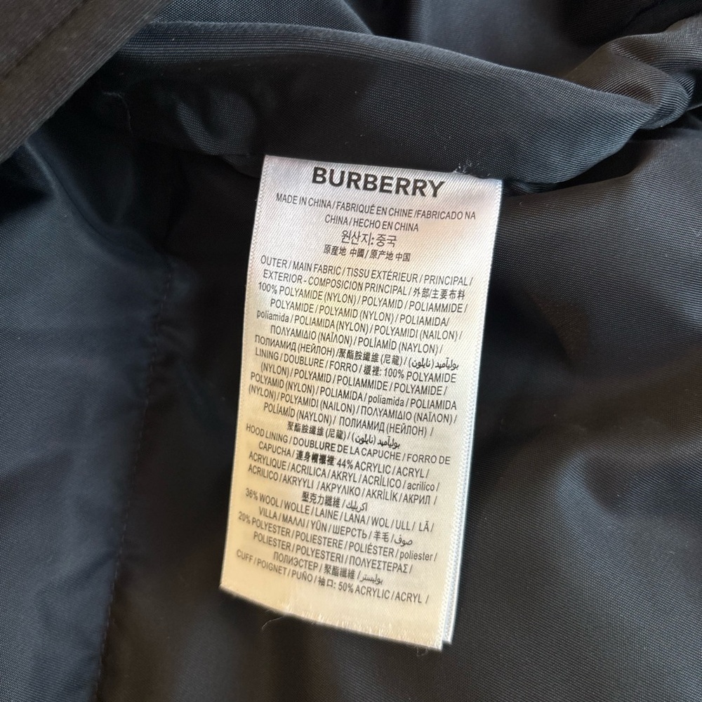 Burberry Women’s Hooded Econyl Down Long Padded Puffer Jacket In Size Small - Picture 10 of 13